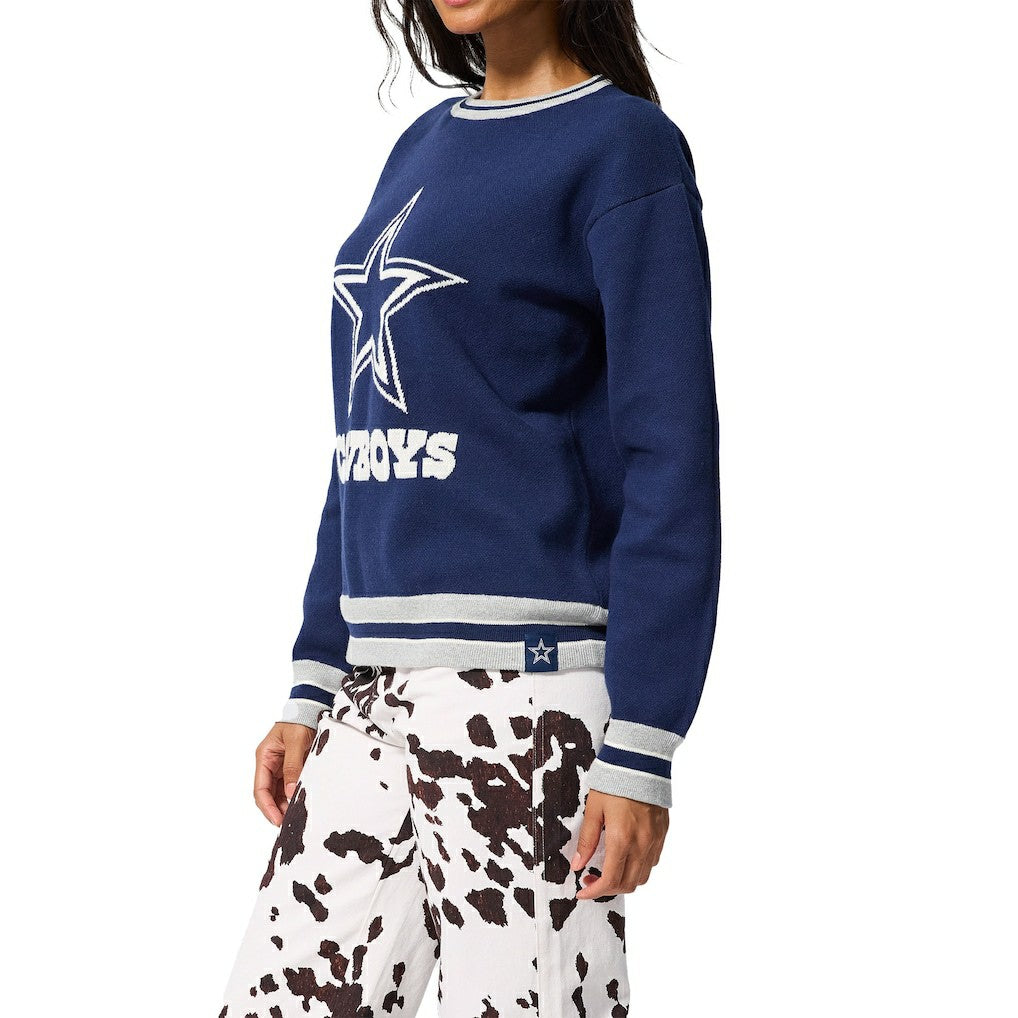 Dallas Cowboys Terez Unisex Logo Crew Neck Sweater - Navy - NFL
