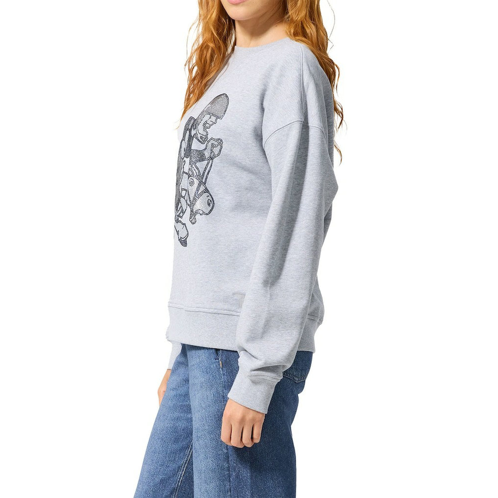 Dallas Cowboys Terez Women's Retro Gems Fleece Crewneck Sweatshirt - Gray - NFL