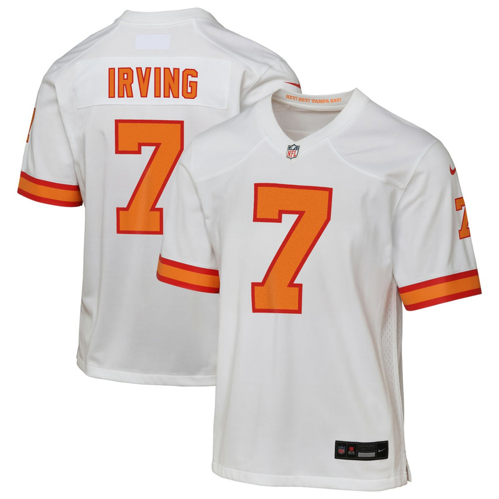 Bucky Irving '76 Tampa Bay Buccaneers Youth Game Jersey - White - NFL