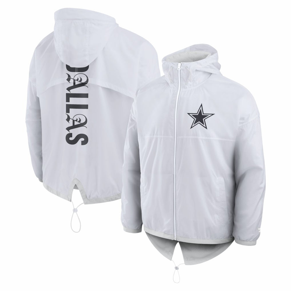 Dallas Cowboys Type Play Down Full-Zip Jacket - White - Fanatics