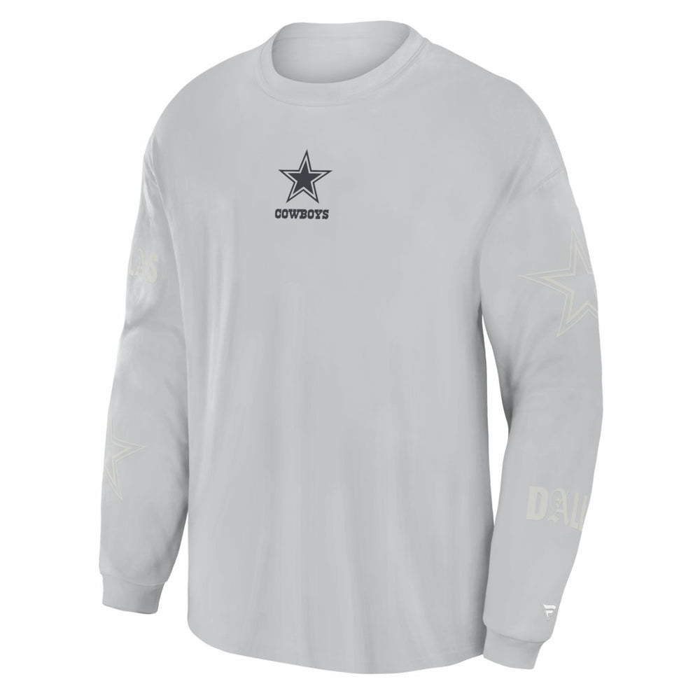 Dallas Cowboys Oversized Type Play Long Sleeve T-Shirt - Gray - Fanatics