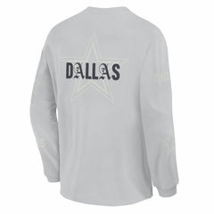 Dallas Cowboys Oversized Type Play Long Sleeve T-Shirt - Gray - Fanatics