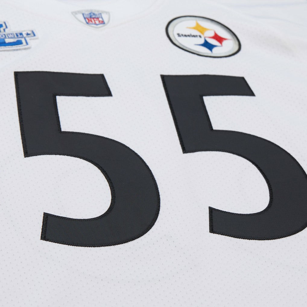 Joey Porter Pittsburgh Steelers 2005 Authentic Throwback Retired Player Jersey - White - Mitchell & Ness