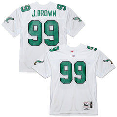 Jerome Brown Philadelphia Eagles 1991 Authentic Throwback Retired Player Jersey - White - Mitchell & Ness