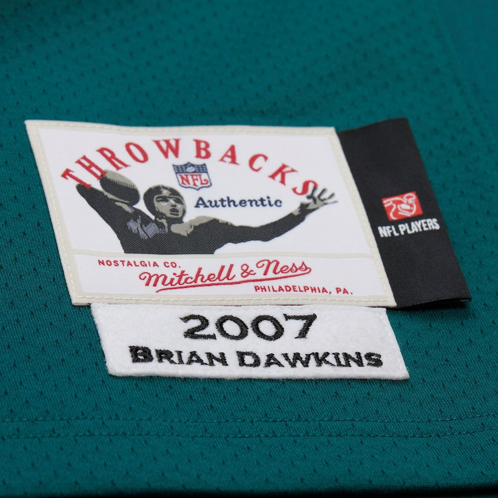 Brian Dawkins Philadelphia Eagles 2007 Authentic Throwback Retired Player Jersey - Green - Mitchell & Ness