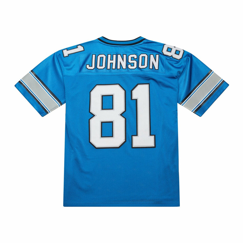 Calvin Johnson Detroit Lions 2007 Authentic Throwback Retired Player Jersey - Blue - Mitchell & Ness