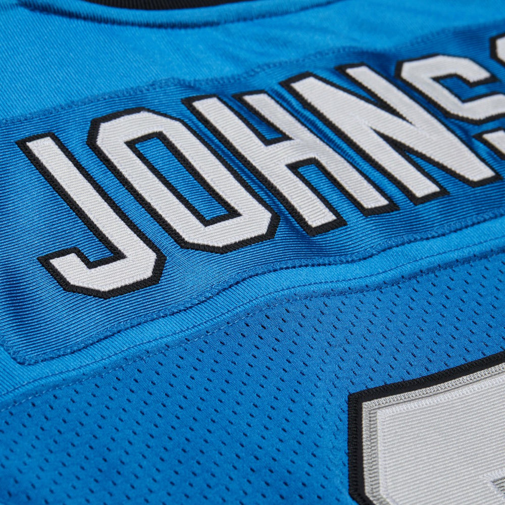 Calvin Johnson Detroit Lions 2007 Authentic Throwback Retired Player Jersey - Blue - Mitchell & Ness