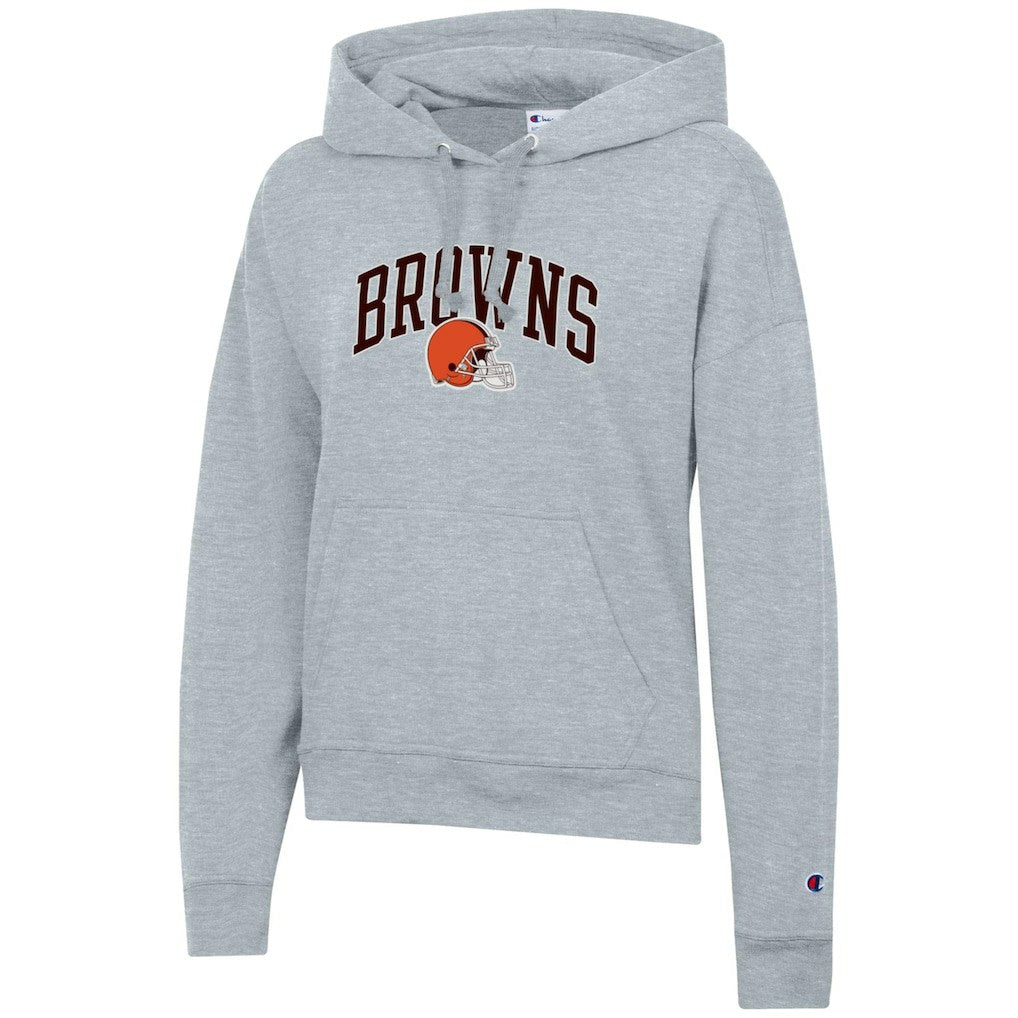 Cleveland Browns Champion Women's Powerblend Hoodie - Heather Gray - NFL
