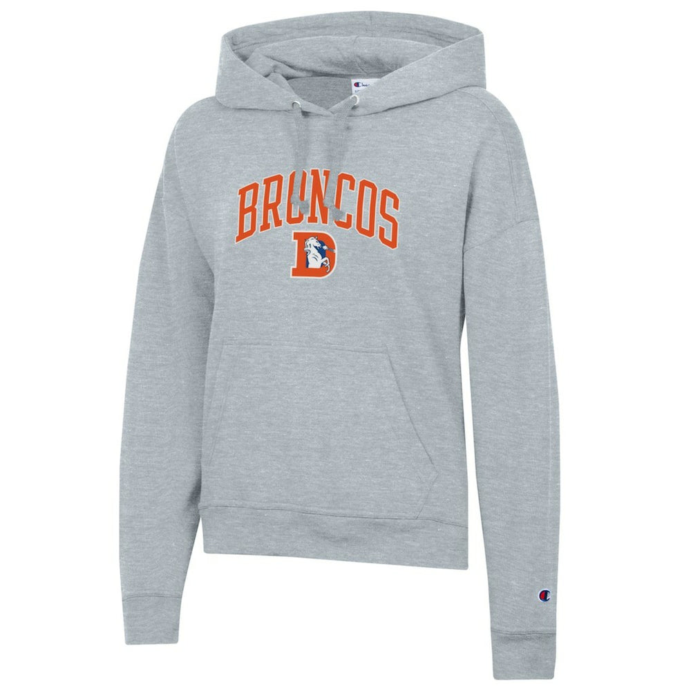 Denver Broncos Champion Women's Powerblend Hoodie - Heather Gray - NFL