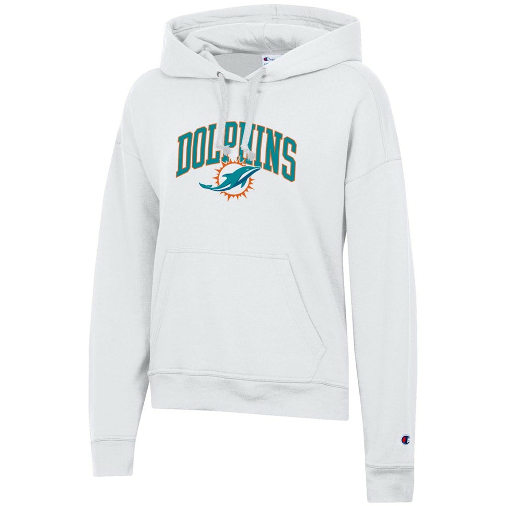 Miami Dolphins Champion Women's Powerblend Hoodie - White - NFL