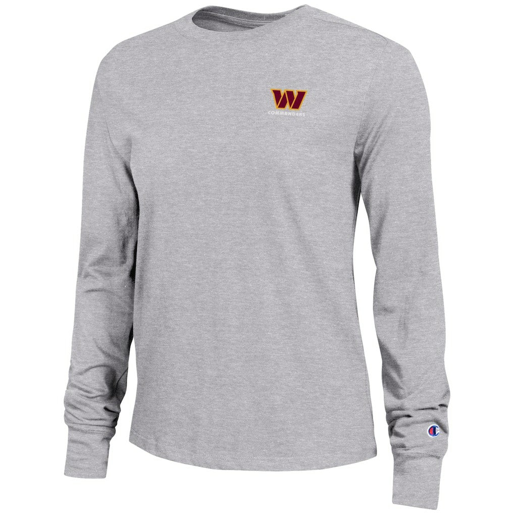 Washington Commanders Champion Women's Core Long-Sleeve T-Shirt - Heather Gray - NFL