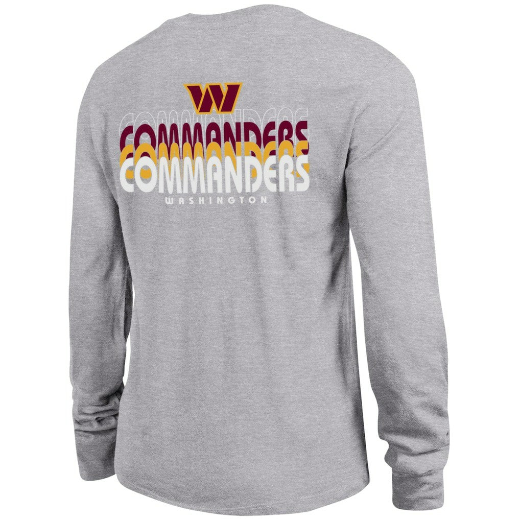 Washington Commanders Champion Women's Core Long-Sleeve T-Shirt - Heather Gray - NFL
