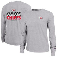 Kansas City Chiefs Champion Women's Core Long-Sleeve T-Shirt - Heather Gray - NFL