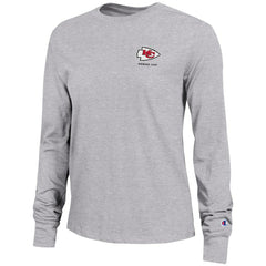 Kansas City Chiefs Champion Women's Core Long-Sleeve T-Shirt - Heather Gray - NFL