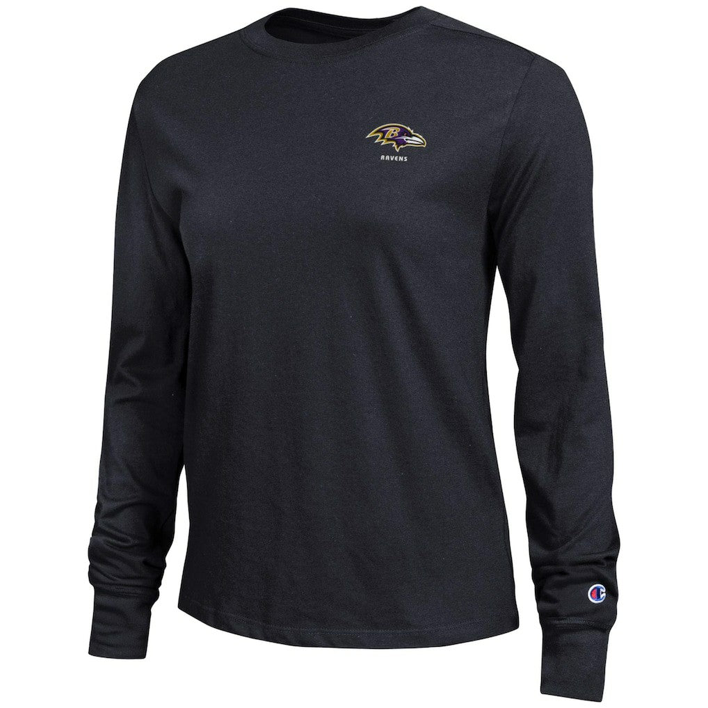 Baltimore Ravens Champion Women's Core Long-Sleeve T-Shirt - Black - NFL