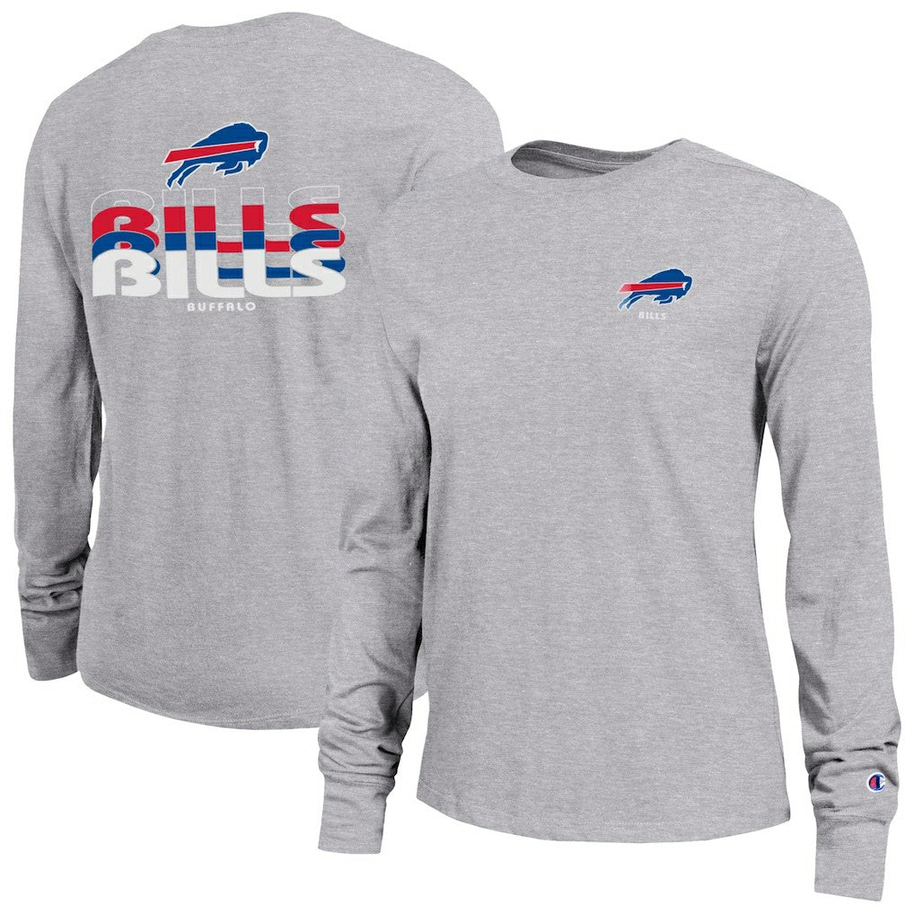 Buffalo Bills Champion Women's Core Long-Sleeve T-Shirt - Heather Gray - NFL