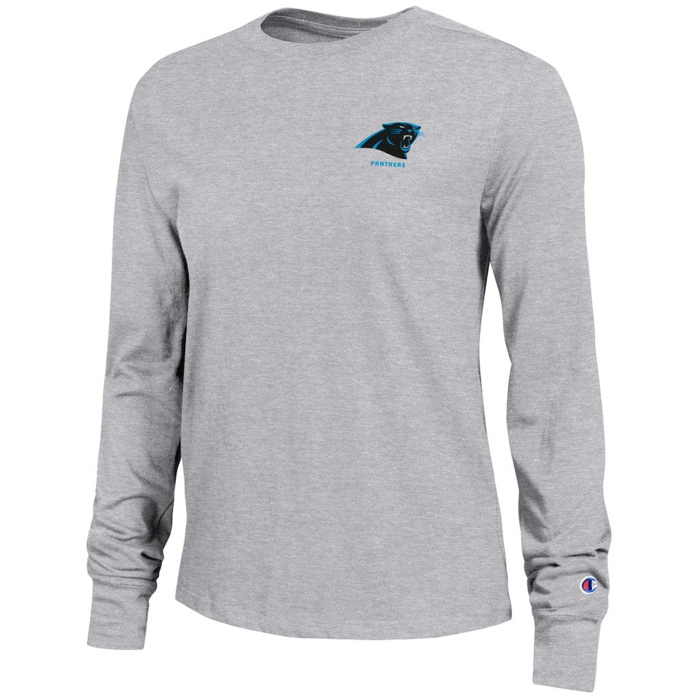 Carolina Panthers Champion Women's Core Long-Sleeve T-Shirt - Heather Gray - NFL