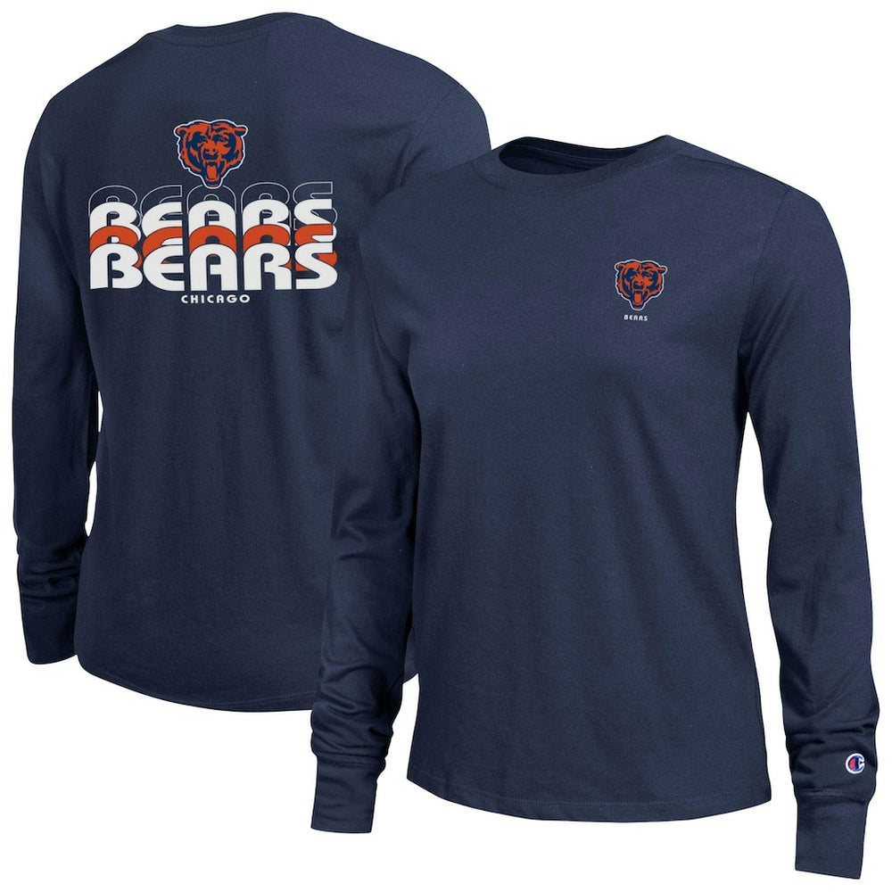 Chicago Bears Champion Women's Core Long-Sleeve T-Shirt - Navy - NFL