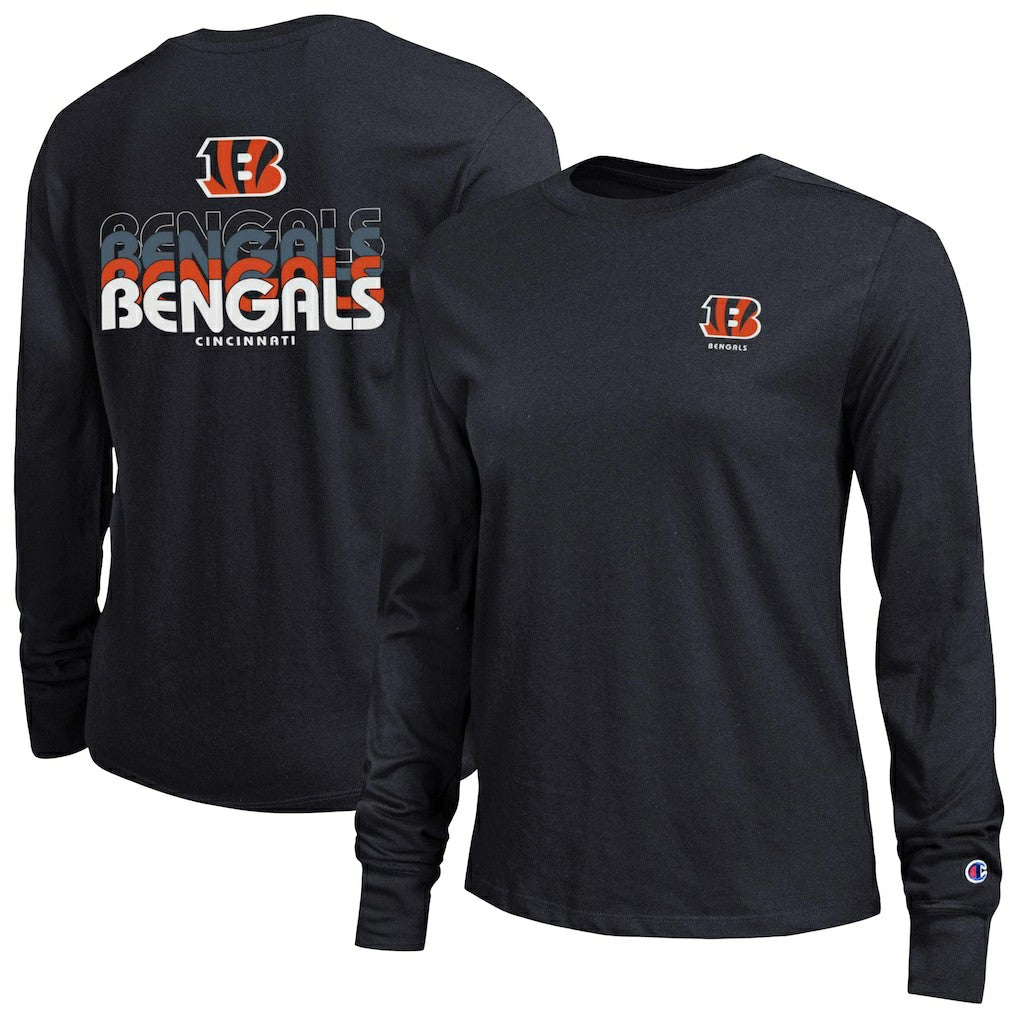 Cincinnati Bengals Champion Women's Core Long-Sleeve T-Shirt - Black - NFL