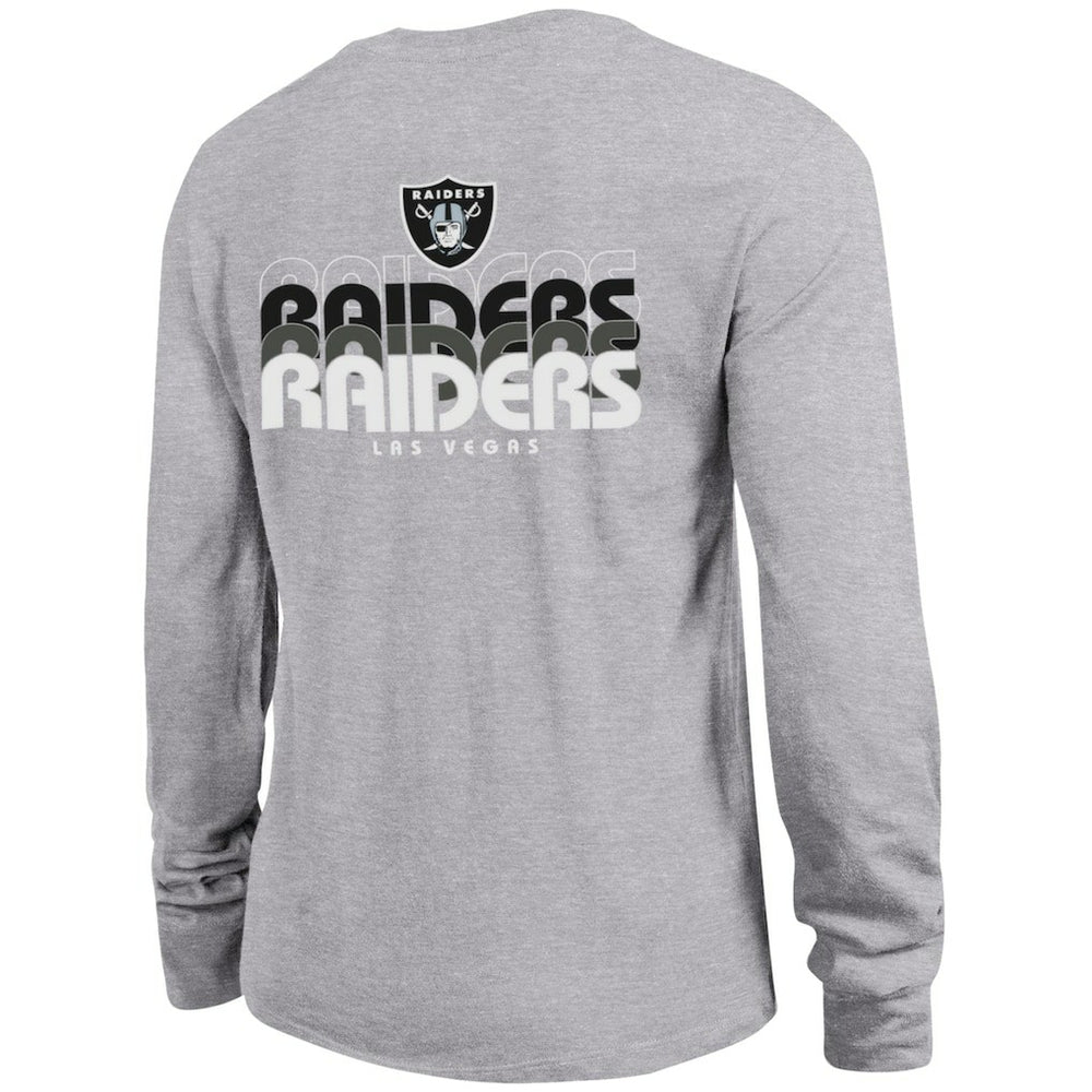 Las Vegas Raiders Champion Women's Core Long-Sleeve T-Shirt - Heather Gray - NFL