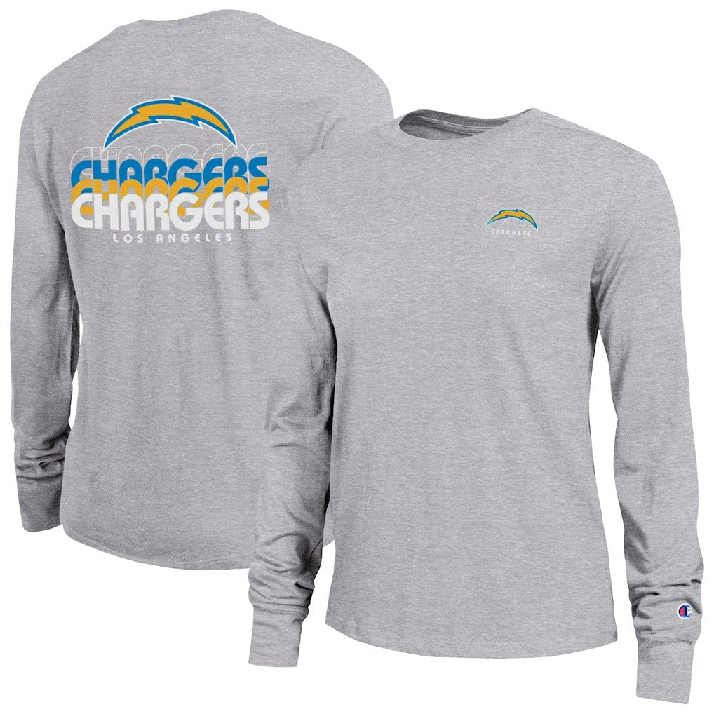 Los Angeles Chargers Champion Women's Core Long-Sleeve T-Shirt - Heather Gray - NFL