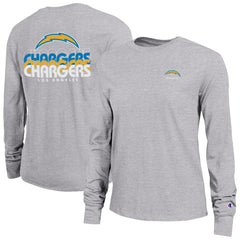 Los Angeles Chargers Champion Women's Core Long-Sleeve T-Shirt - Heather Gray - NFL