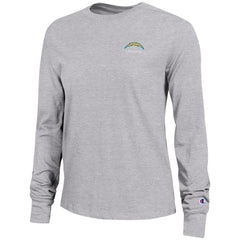 Los Angeles Chargers Champion Women's Core Long-Sleeve T-Shirt - Heather Gray - NFL