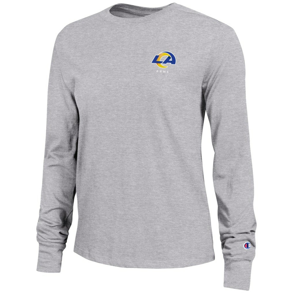 Los Angeles Rams Champion Women's Core Long-Sleeve T-Shirt - Heather Gray - NFL