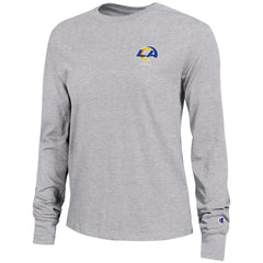 Los Angeles Rams Champion Women's Core Long-Sleeve T-Shirt - Heather Gray - NFL