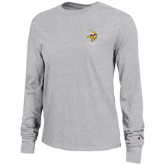 Minnesota Vikings Champion Women's Core Long-Sleeve T-Shirt - Heather Gray - NFL