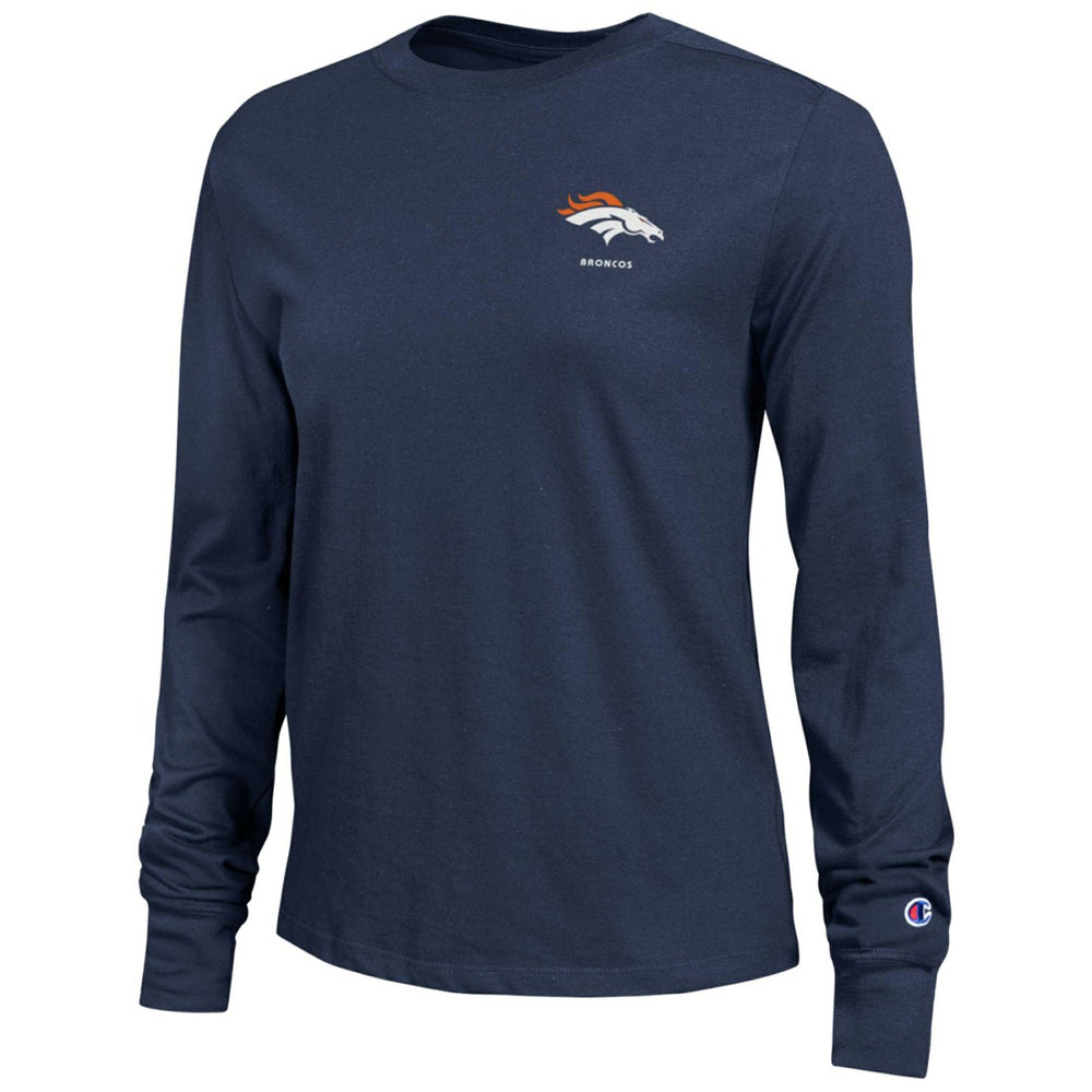 Denver Broncos Champion Women's Core Long-Sleeve T-Shirt - Navy - NFL