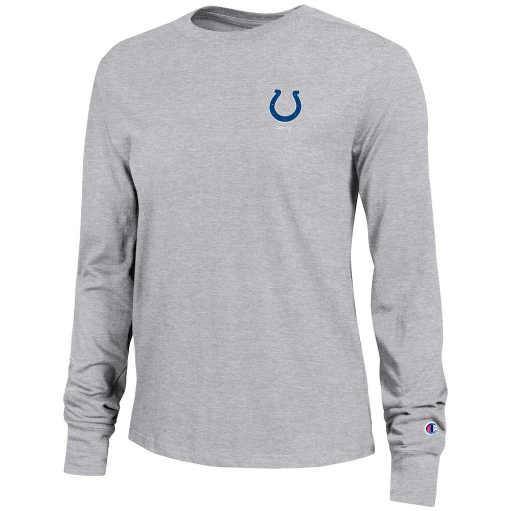 Indianapolis Colts Champion Women's Core Long-Sleeve T-Shirt - Heather Gray - NFL