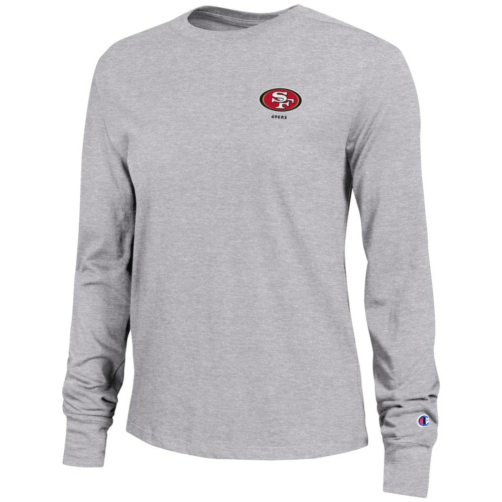 San Francisco 49ers Champion Women's Core Long-Sleeve T-Shirt - Heather Gray - NFL