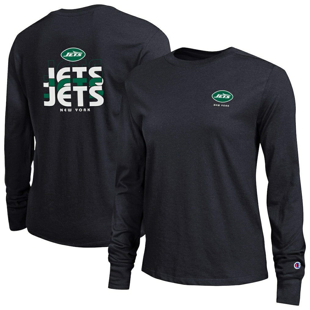 New York Jets Champion Women's Core Long-Sleeve T-Shirt - Black - NFL