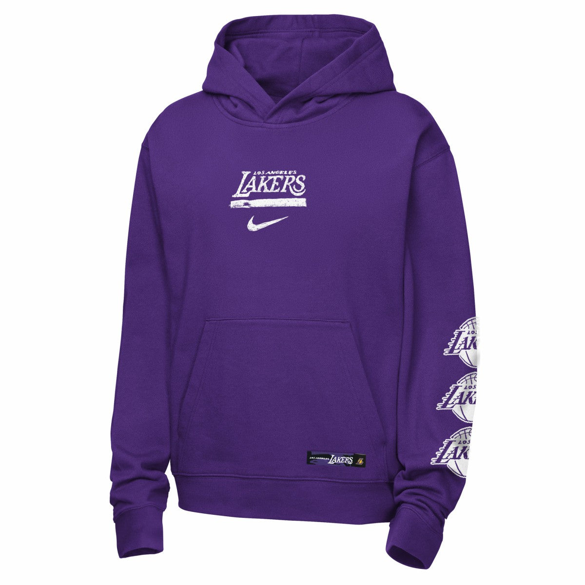 Nike Los Angeles Lakers Youth Courtside Club Premiere Hoodie Purple