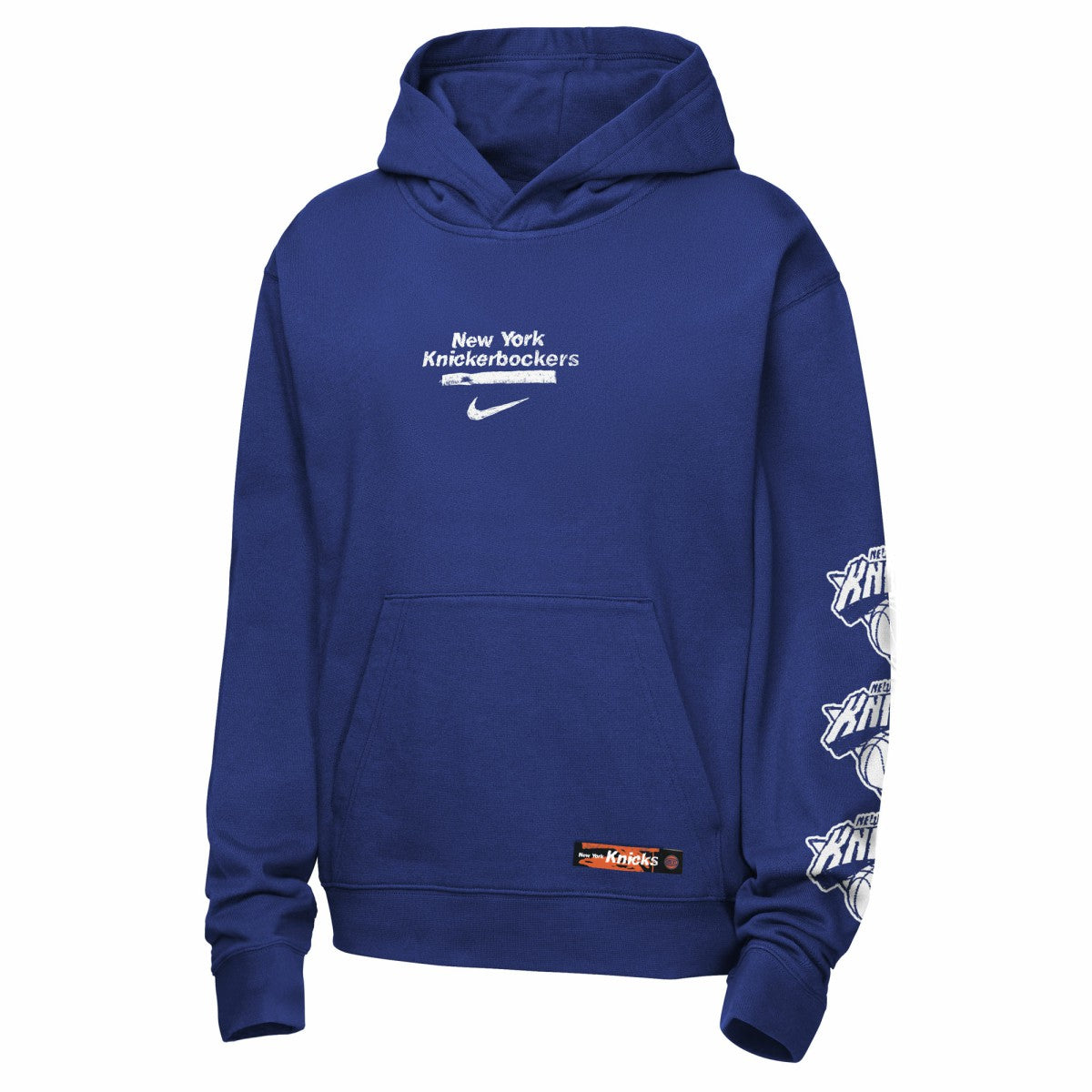 Nike New York Knicks Youth Courtside Club Premiere Hoodie Blue