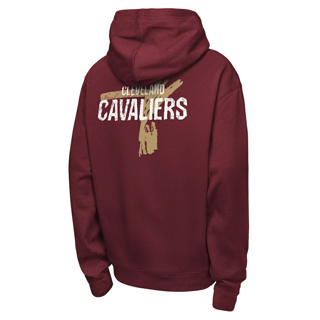 Nike Cleveland Cavaliers Youth Courtside Club Premiere Hoodie Wine