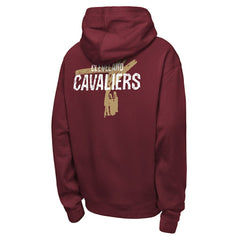 Nike Cleveland Cavaliers Youth Courtside Club Premiere Hoodie Wine