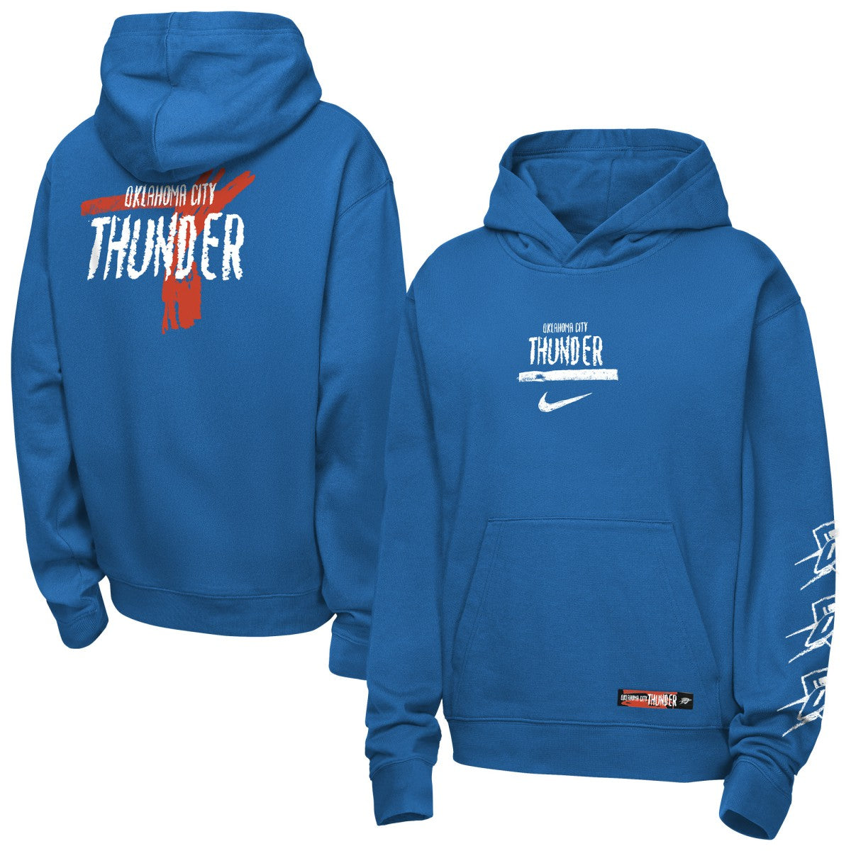 Nike Oklahoma City Thunder Youth Courtside Club Premiere Hoodie Blue