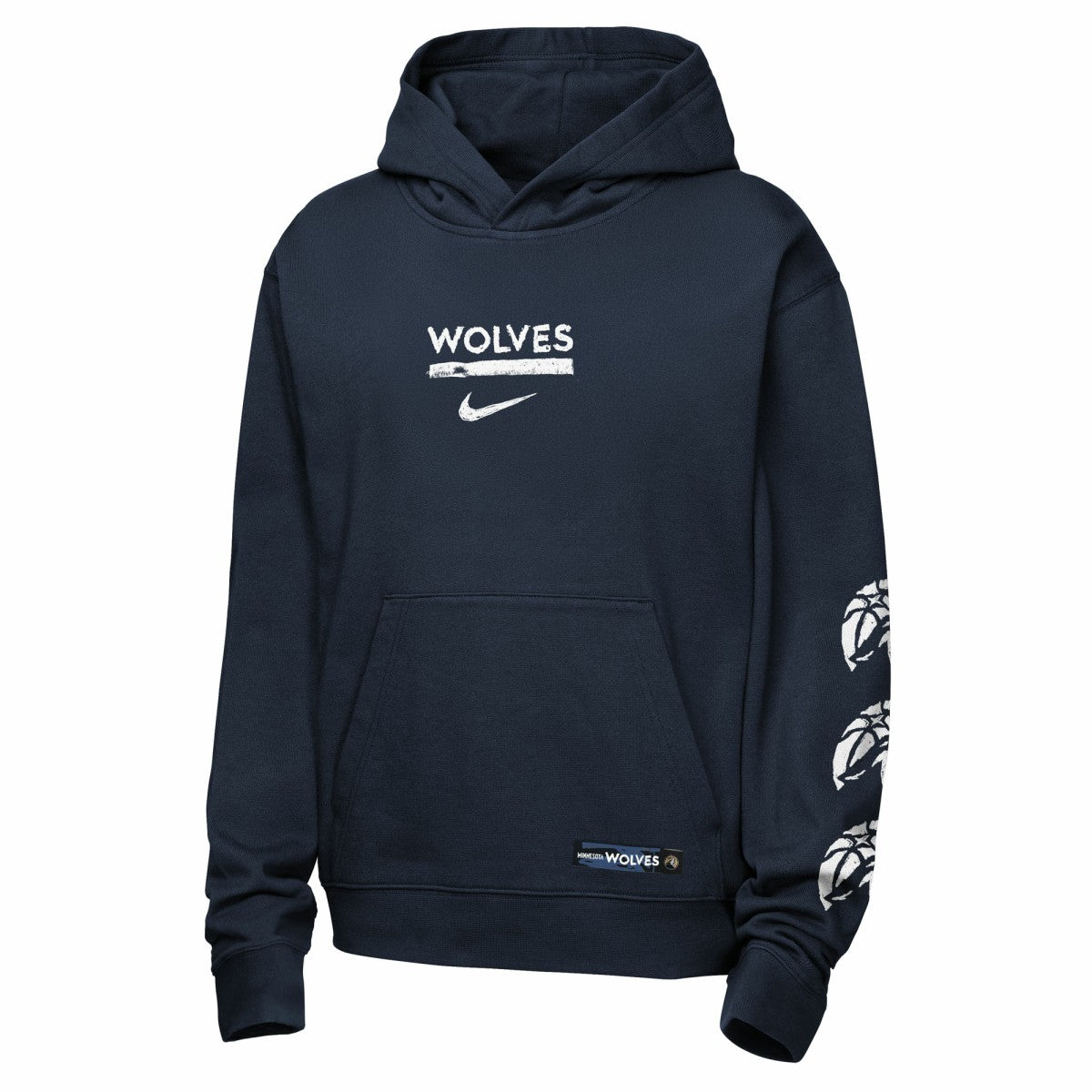 Nike Minnesota Timberwolves Youth Courtside Club Premiere Hoodie Navy