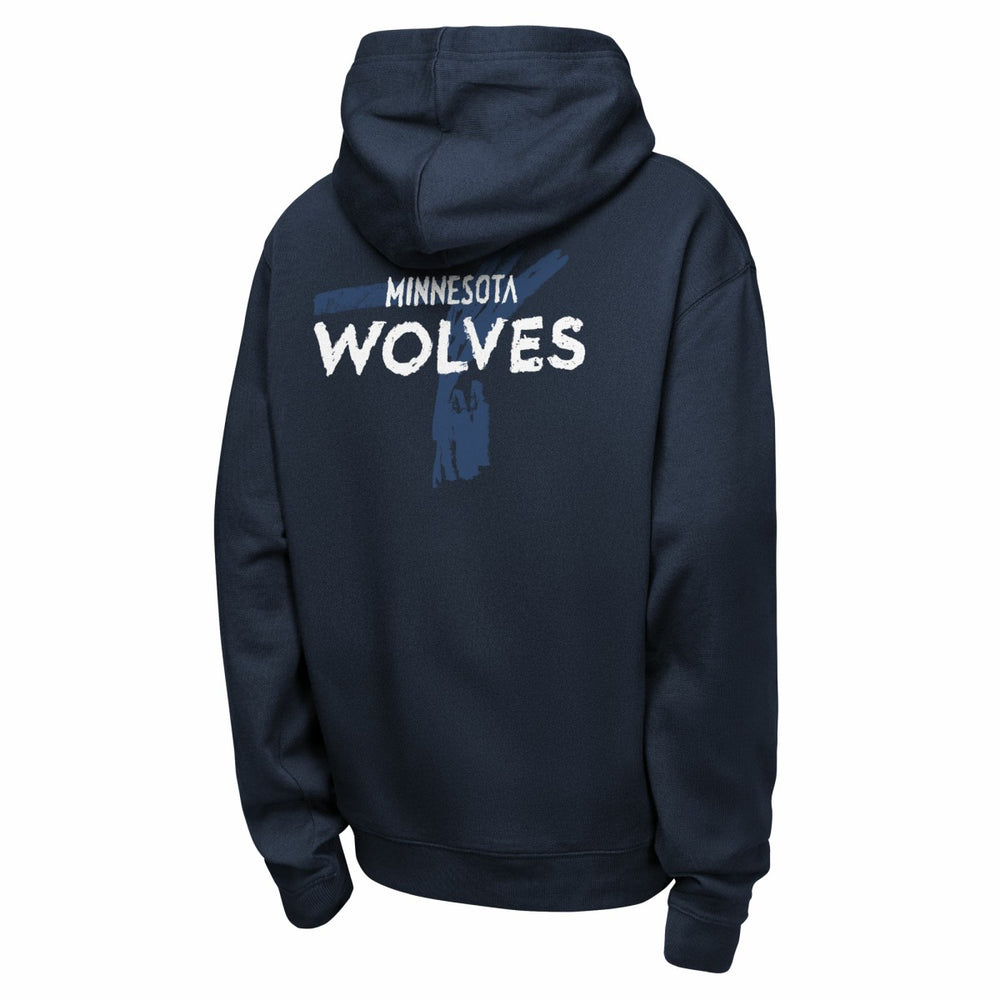 Nike Minnesota Timberwolves Youth Courtside Club Premiere Hoodie Navy