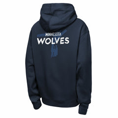 Nike Minnesota Timberwolves Youth Courtside Club Premiere Hoodie Navy
