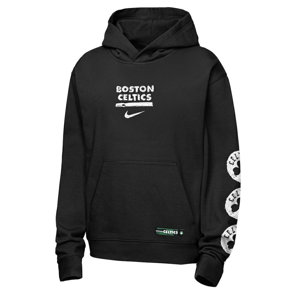 Nike Boston Celtics Youth Courtside Club Premiere Hoodie Black
