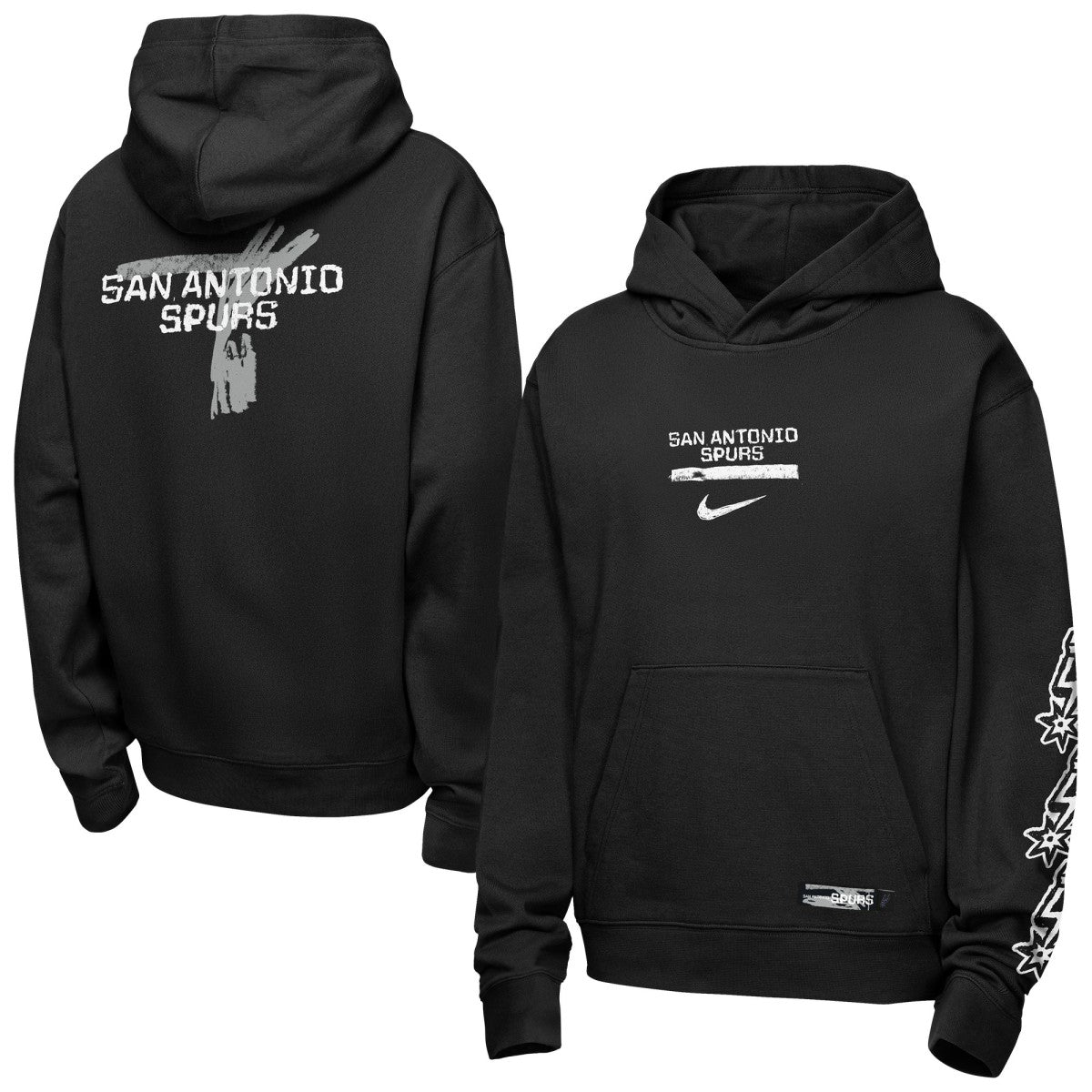 Nike San Antonio Spurs Youth Courtside Club Premiere Hoodie Black