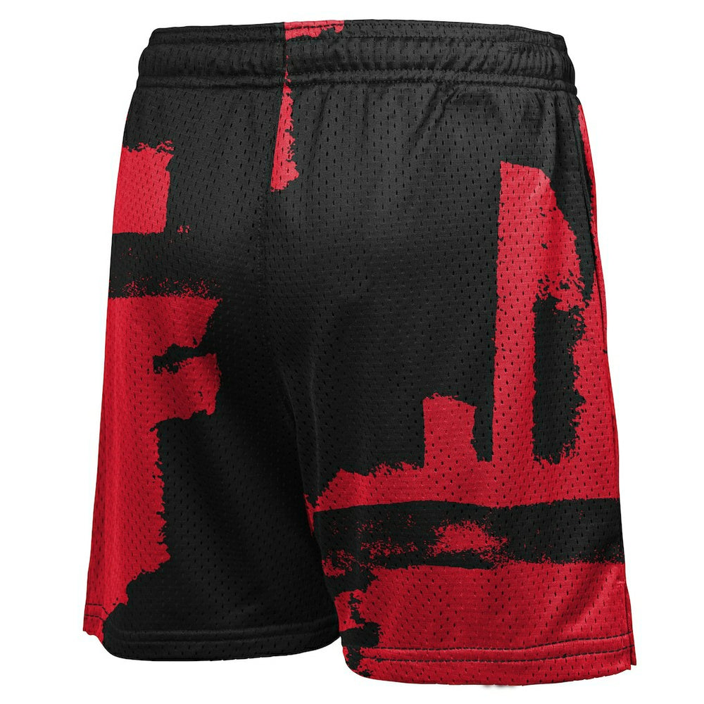 Nike Chicago Bulls Youth Courtside Pro Shot Dri-FIT Mesh Practice Shorts Black/Red