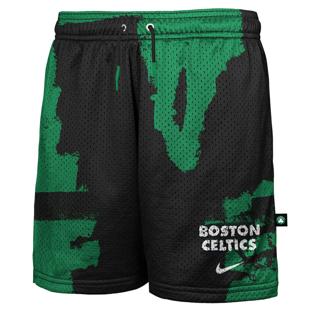 Nike Boston Celtics Youth Courtside Pro Shot Dri-FIT Mesh Practice Shorts Black/Kelly Green