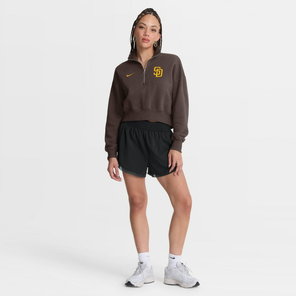 San Diego Padres Nike Women's Primetime Phoenix Fleece Half-Zip Sweatshirt Outlet