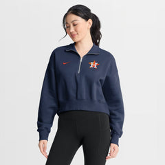 Houston Astros Nike Women's Primetime Phoenix Fleece Half-Zip Sweatshirt Outlet
