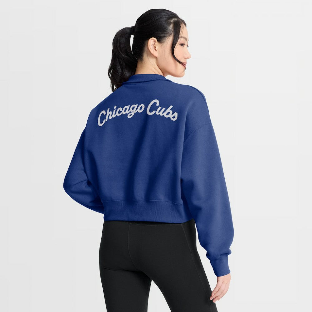 Chicago Cubs Nike Women's Primetime Phoenix Fleece Half-Zip Sweatshirt Outlet