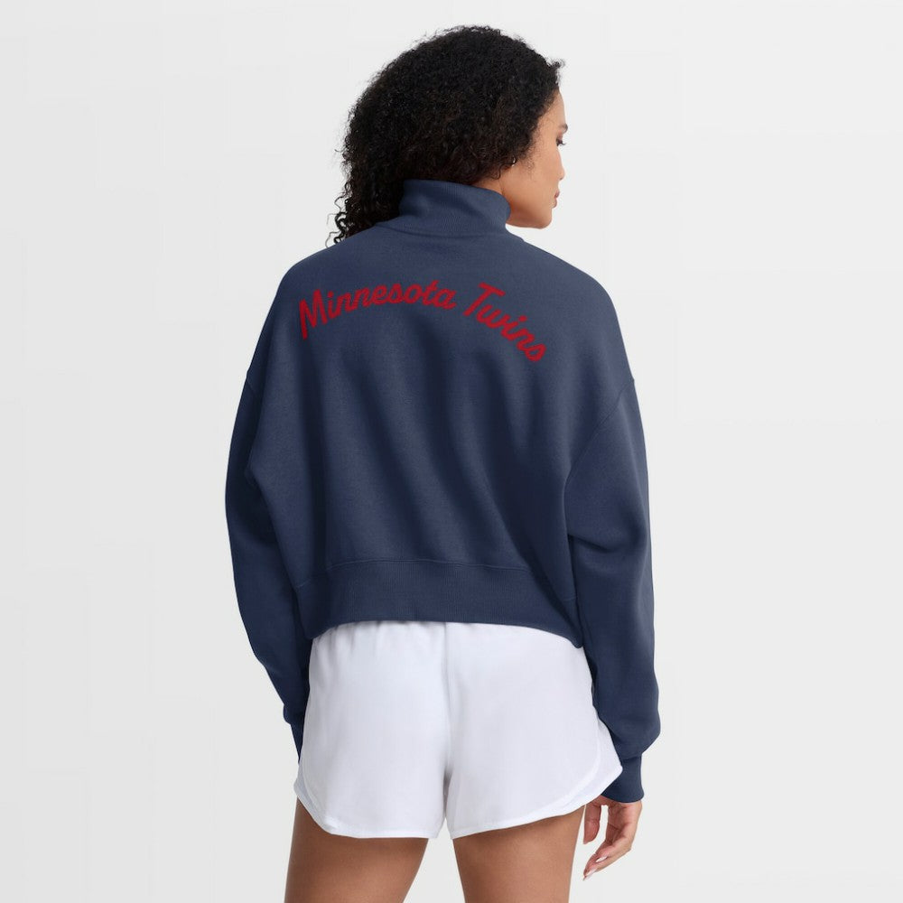 Minnesota Twins Nike Women's Primetime Phoenix Fleece Half-Zip Sweatshirt for sale